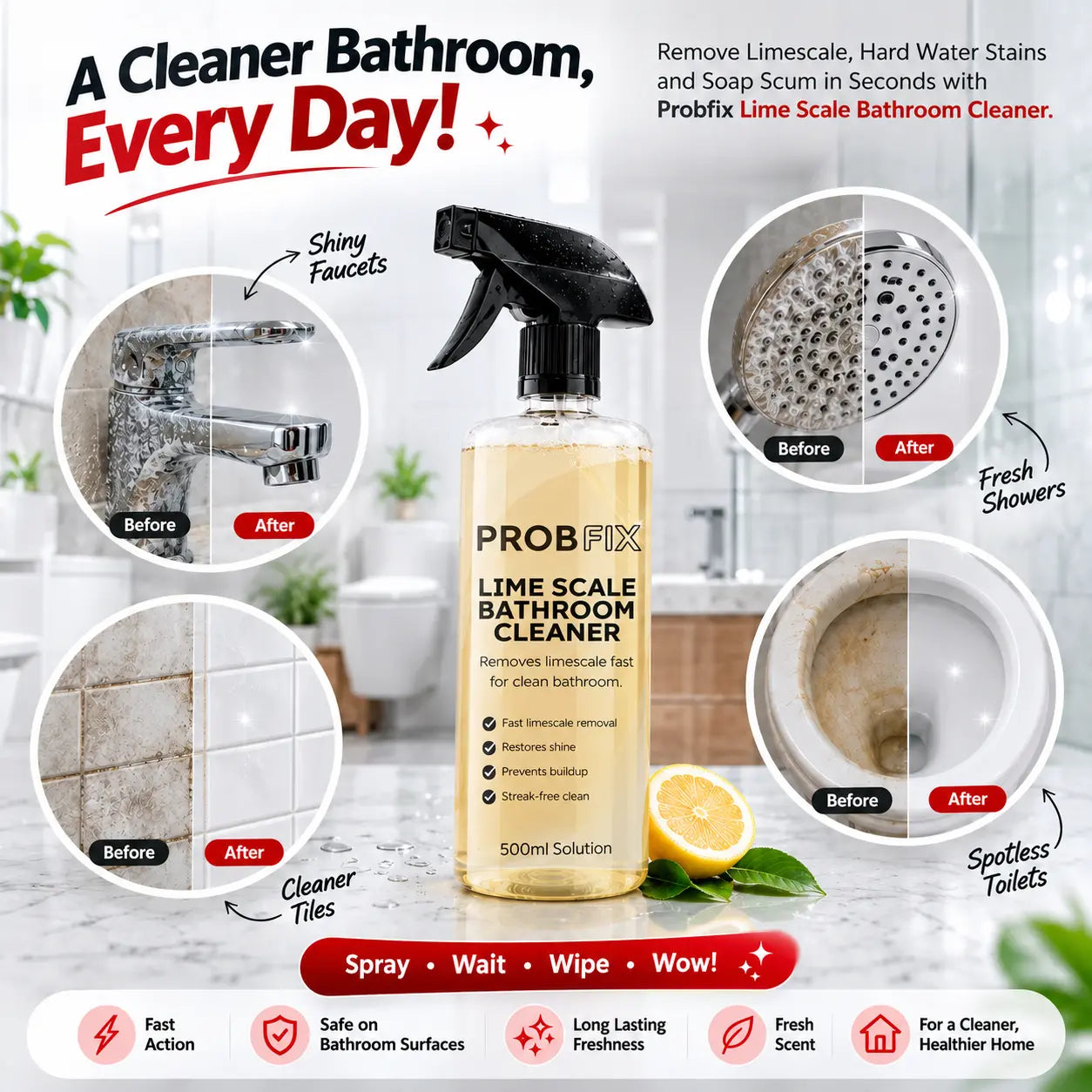 ProbFix Lime Scale Bathroom Cleaner